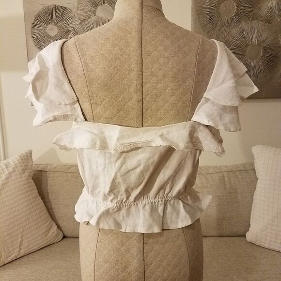 Norstrom BP Linen Blend Top sz Medium - Picture 6 of 8
